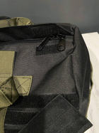 Тактическая сумка-рюкзак Colo 90 л Черный с хаки от 10 шт - изображение 5