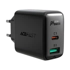Сетевое зарядное устройство Acefast A5 Type-C, USB, 2.4A, 32W, PD, QC 3.0 адаптер с быстрой зарядкой Black (A5B)