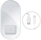 Беспроводное зарядное устройство Baseus Simple 2in1, White (WXJK-02)