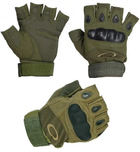 Тактические Перчатки Oakley Tactical Gloves PRO Green беспалые олива размер M - изображение 4