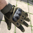 Перчатки тактические Combat-1; M (18-20см); Полнопалые; Зеленые. Штурмовые перчатки Комбат М. - изображение 8