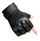 Тактические, штурмовые беспалые перчатки (велоперчатки, мотоперчатки) TG-04 Black L - изображение 4