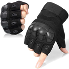 Тактические, штурмовые беспалые перчатки (велоперчатки, мотоперчатки) TG-04 Black L - изображение 5