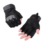 Тактические, штурмовые беспалые перчатки (велоперчатки, мотоперчатки) TG-04 Black XL - изображение 6