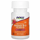 Витамины NOW Vitamin D-3 10000 IU 240 капсул