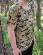 Тактическая футболка Flas-2; М/50р; 100% Хлопок. Камуфляж/зеленый. Армейская футболка Флес. Турция. - изображение 5