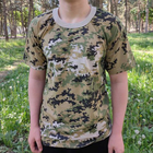 Тактична футболка Flas-2; XXXL/58р; 100% бавовна. Камуфляж / зелений. Армійська футболка Флес. Турци - зображення 3