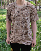 Тактическая футболка Flas-1; XXXL/58р; 100% Хлопок. Пиксель/песочный. Армейская футболка Флес. Турци - изображение 4