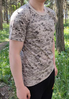Тактическая футболка Flas-1; XL/54р; 100% Хлопок. Пиксель/зеленый. Армейская футболка Флес. Турция. - изображение 5