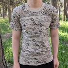 Тактична футболка Flas-1; М/50р; 100% бавовна. Піксель / зелений. Армійська футболка Флес. Туреччина. - зображення 3