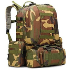Тактичний Штурмової Військовий Рюкзак з підсумкими на 50-60литров Вудленд TacticBag (st2807) - зображення 1