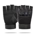 Тактические беспалые перчатки (велоперчатки, мотоперчатки) Eagle Tactical ET-01 Black Размер М - изображение 1