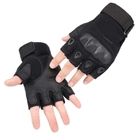 Тактические беспалые перчатки (велоперчатки, мотоперчатки) Eagle Tactical ET-01 Black Размер М - изображение 3