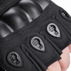 Тактические беспалые перчатки (велоперчатки, мотоперчатки) Eagle Tactical ET-01 Black Размер М - изображение 6