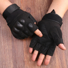 Тактические беспалые перчатки (велоперчатки, мотоперчатки) Eagle Tactical ET-01 Black Размер XL - изображение 10