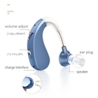 Слуховой аппарат заушный Laiwen VHP202S голубой - изображение 2