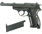 Страйкбольный спринговый пистолет Galaxy Walther P38 на пульках BB 6 мм металлический - изображение 1