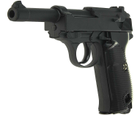 Страйкбольний спрінговий пістолет Galaxy Walther P38 на кульках BB 6 мм металевий - зображення 8