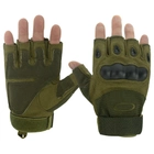 Перчатки тактические Oakley беспалые армейские Green M - изображение 9