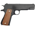 Страйкбольний спрінговий пістолет Galaxy Classic Colt M1911 з кобурою на кульках BB 6 мм металевий коричневий - зображення 5