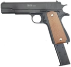 Страйкбольный спринговый пистолет Galaxy Classic Colt M1911 с кобурой на пульках BB 6 мм металлический коричневый - изображение 7