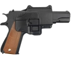 Страйкбольний спрінговий пістолет Galaxy Classic Colt M1911 з кобурою на кульках BB 6 мм металевий коричневий - зображення 8
