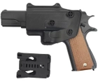 Страйкбольний спрінговий пістолет Galaxy Classic Colt M1911 з кобурою на кульках BB 6 мм металевий коричневий - зображення 9