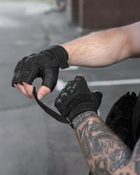 Тактические перчатки без пальцев BEZET L черные - изображение 4
