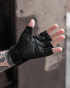 Тактические перчатки без пальцев BEZET M черные - изображение 9