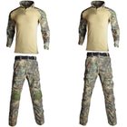 Тактичний костюм HAN WILD Jungle Python Убакс та Штани із захистом колін XL Зелений Камуфляж HWP00268-1 - зображення 2