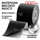 Кінезіо тейп (Кінезіологічний тейп) OPROtec Kinesiology Tape Black 5cm*5м (TEC57541) - зображення 4