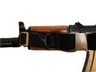 Ремень оружейный трехточечный тактический трехточка для АК, автомата, ружья, оружия цвет черный - изображение 4