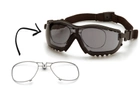 Тактические очки с диоптрической вставкой в комплекте Pyramex V2G gray темные - изображение 1