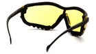 Тактичні окуляри з діоптричною вставкою у комплекті Pyramex V2G amber жовті - зображення 3