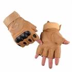 Перчатки тактические COMBAT без пальцев размер XL летние цвет песочный штурмовые - изображение 6
