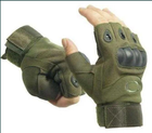 Тактичні рукавички рукавиці безпалі захисні для армії ЗСУ Військова Тактичні рукавички для армії Хакі XL - зображення 2