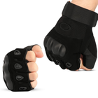 Перчатки беспалые с защитой запястья Bezet Tactical Gloves (черные, размер XL) - изображение 3