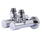 Кран вентильный угловой с американкой SOLOMON LUX 1/2″ CHROM 7777 (2шт.КОМПЛЕКТ)