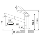Смеситель Franke Orbit Pull Out/115.0623.139/с выносным шлангом/ однорычажный/хром-белый (115.0623.139)
