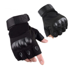 Тактические перчатки беспалые с защитой запястья Bezet Tactical Gloves (черные, размер L)