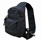 Сумка-рюкзак тактическая однолямочная через плечо Tactic Backpack Черная (TB-11023) - изображение 1