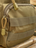 Сумка-рюкзак тактическая однолямочная через плечо Tactic Backpack Бежевый (TB-11024) - изображение 9
