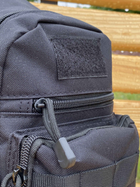 Сумка-рюкзак тактическая однолямочная через плечо Tactic Backpack Черная (TB-11023) - изображение 13