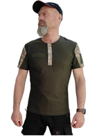 Военная тактическая футболка ВСУ размер S (46-48) 120160 хаки - изображение 1