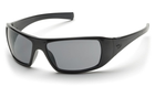 Очки поляризационные защитные 2в1 Pyramex Goliath Polarized (gray) серые - зображення 1