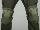 Комплект тактической защиты Наколенники с налокотниками ударопрочные (Оливковый) - изображение 4