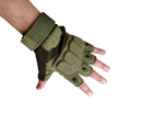 Тактические перчатки Tactical Gloves беспалые олива размер L - изображение 5