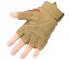 Перчатки тактические Primo Military беспалые, размер L - Sand Primo бежевый - изображение 5