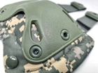 Комплект наколінники тактичні протиударні захист ВСУ 600D Піксель зелений (746779203) One Size - зображення 3