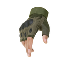 Перчатки тактические Primo Military беспалые, размер L - Army Green - изображение 4